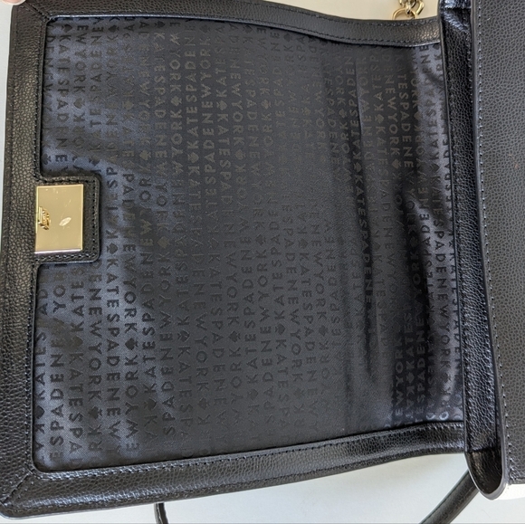 Kate Spade Patterson Drive Medium Maisie Convertible Crossbody Handbag Blk Ivory - Picture 9 of 16